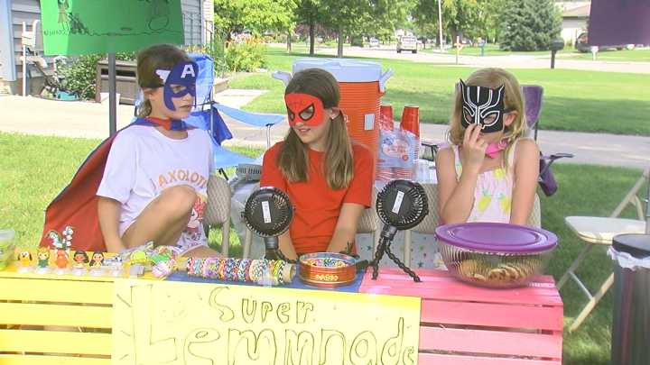 Young superheroes in Crookston serve lemonade to save the pool