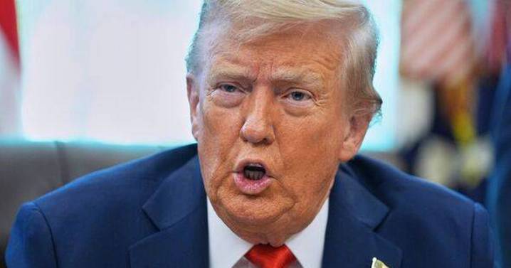 Furious President Trump's issues five word banishment to intruder on live TV