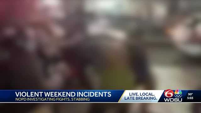 Videos of several fights across Downtown NOLA hit social media; police confirm at least one stabbing