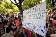 Crowds in DC continue to protest Trump’s federal police takeover