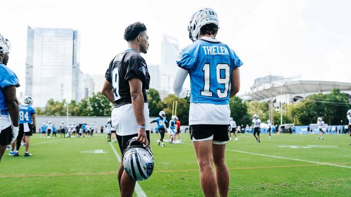 Panthers get back on the grass to begin life without Adam Thielen