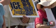 Protest held Sunday against plans for Camp Atterbury to serve as ICE detention facility in Indiana
