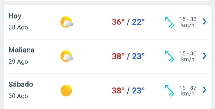 Día soleado con temperatura hasta 36°C en Juárez