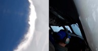 Las increíbles imágenes desde el interior del huracán Erin
