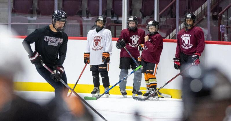 Union camp kids got M&T's first hockey event. 29 photos