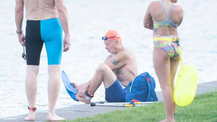 Amputee Kyle Ploehn an inspiration at the 98th annual Goguac Lake Swim