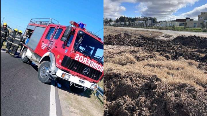 Canning: bomberos complicados por el cierre del paso entre la Ruta 52 y la Autopista Perón