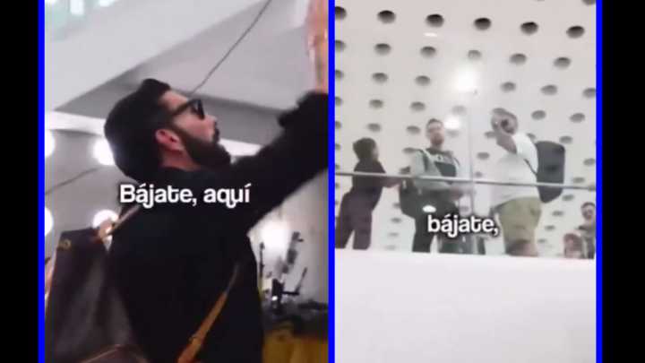 Poncho De Nigris reta a Adrián Marcelo a pelear en el aeropuerto