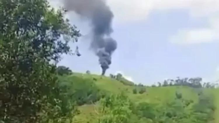 Violencia en el Nordeste Antioqueño: Helicóptero de la Policía es derribado por dron explosivo
