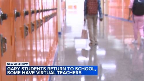 Gary, Indiana Community School Corporation students back at school with some virtual teachers