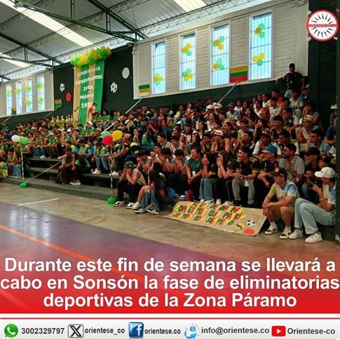 Durante este fin de semana se llevará a cabo en Sonsón la fase de eliminatorias deportivas de la Zona Páramo
