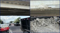 FHP: Dump truck slams into I-95 bridge, drives away; 2 southbound lanes closed