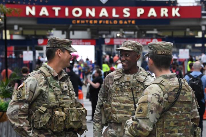 D.C. National Guard patrols Nationals Park in show of safety and solidarity