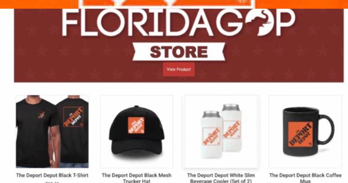 Partido Republicano de Florida retira merchandising Deport Depot tras polémica por similitud con Home Depot
