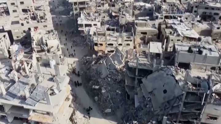 Aerial footage shows devastating scale of Gaza destruction