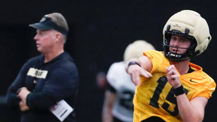 'That's my QB1.' No decision yet but Purdue has QB competition frontrunner