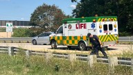 Walker Fire Department working to clear scene of motorcycle crash on I