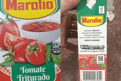 Alerta de la ANMAT por posible presencia de gusanos en tomate triturado de conocida marca