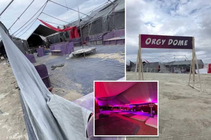 Burning Man's infamous 'Orgy Dome' blown away, wrecked by fierce Nevada windstorm