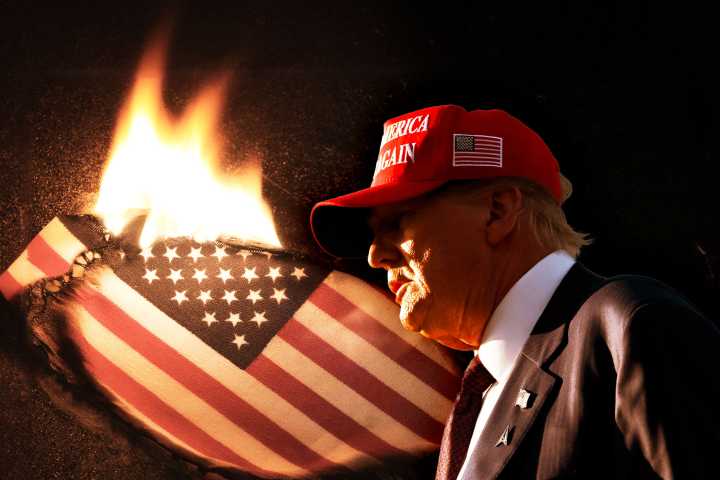 Trump promises jail time for flag-burners while signing executive order