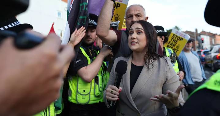 GB News reporter 'hit with placard' during demonstrations at Cresta Court hotel protest