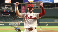 Kyle Schwarber’s immediate reaction to 50-HR feat in Phillies win vs. Mets