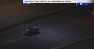 CHP officers in pursuit of a driver in Los Angeles County