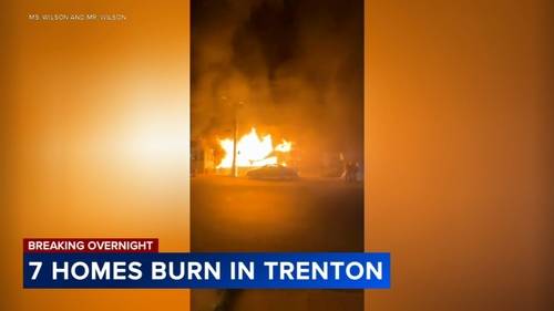 1 dead, several injured after raging fire destroys multiple homes in Trenton, New Jersey