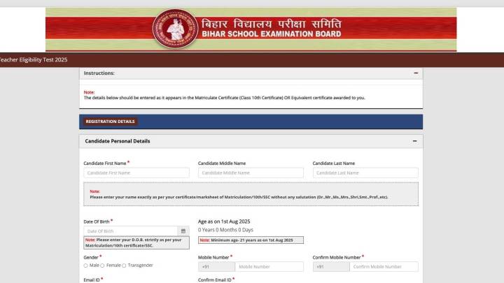 Bihar STET 2025 Registration Deadline Extended till October 5, Apply Now Education News