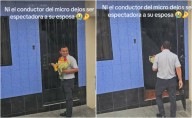 ¡Viva el amor! Chofer detiene su ruta para llevar flores a su pareja y se viraliza