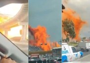 Explota pipa de gas y provoca incendio