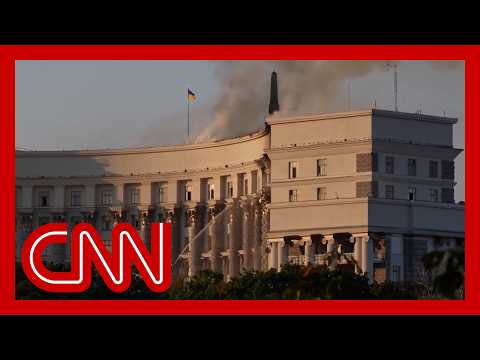 Russia strikes Ukrainian government building for first time, in largest air attack of war