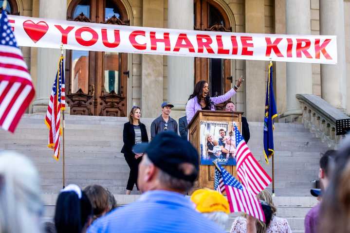 ‘You can’t kill freedom’: Crowd gathers at Michigan Capitol to honor Charlie Kirk