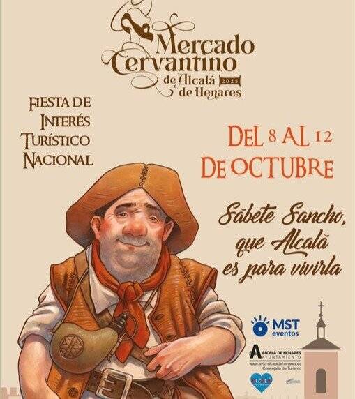 Alcalá de Henares celebra la Semana Cervantina con Mercado de época, gastronomía y homenajes a Cervantes