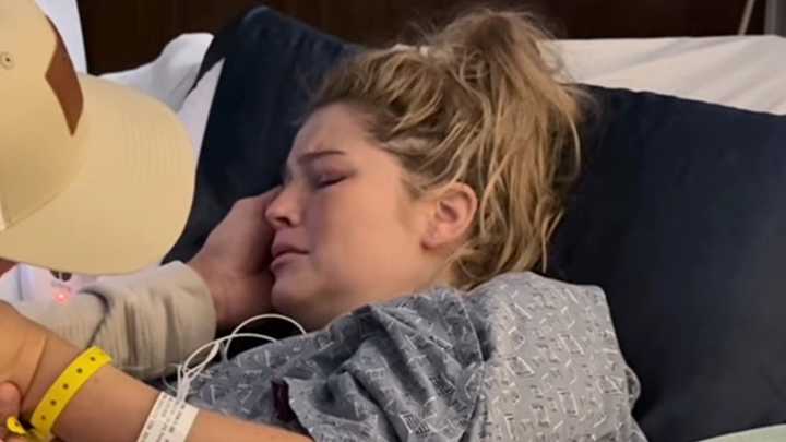 Reality star Erin Bates Paine cries hysterically in emotional video as husband Chad reveals her 'painful' recovery