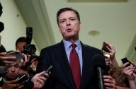 Trump says Justice Dept will decide on any Comey indictment