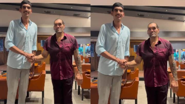 ‘Pehli Baar Upar Dekh Kar Baat Kar Raha Hoon’: The Great Khali Meets 8-Foot