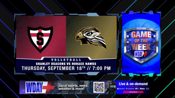 Live at 7 p.m.: Shanley Deacons vs. Horace Hawks in high school volleyball
