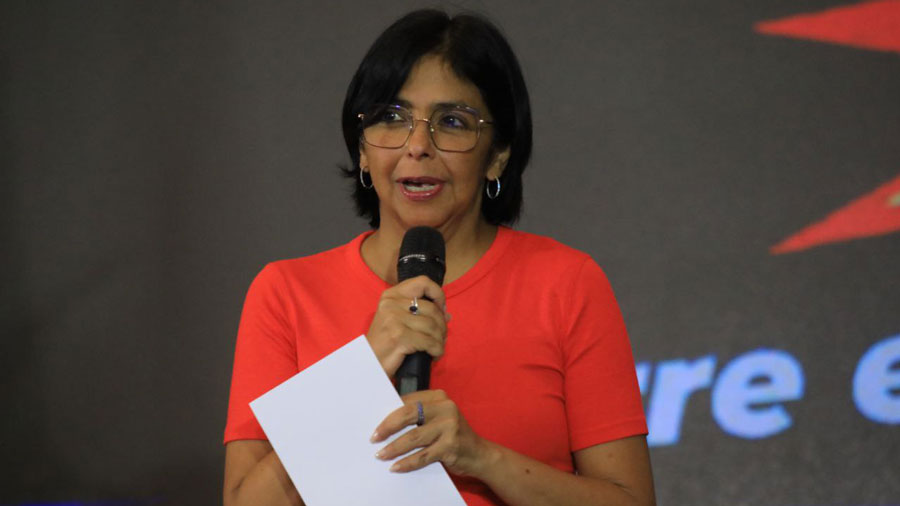 Delcy Rodríguez insta a mantener la producción en Venezuela pese a “graves amenazas”