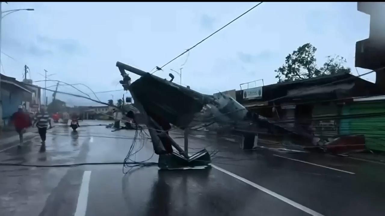 Typhoon Bualoi weakens to a storm after slamming into the eastern Philippines