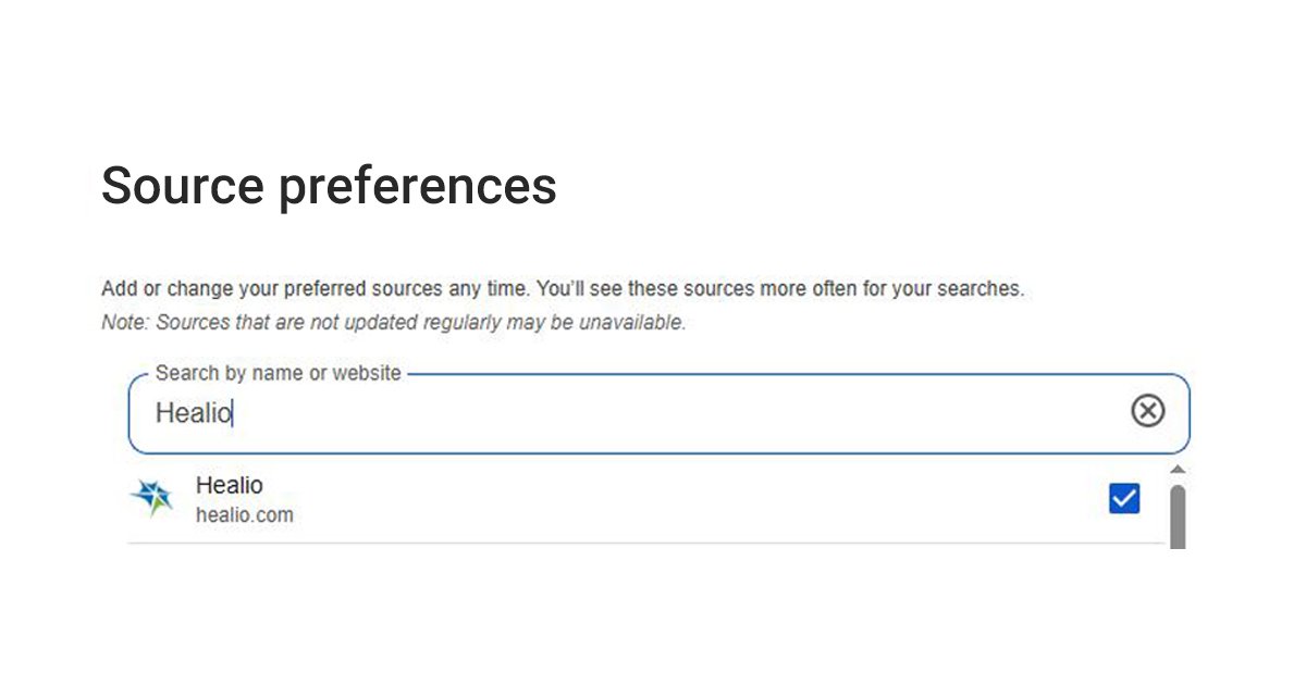 How to make Healio your preferred source on Google’s top stories
