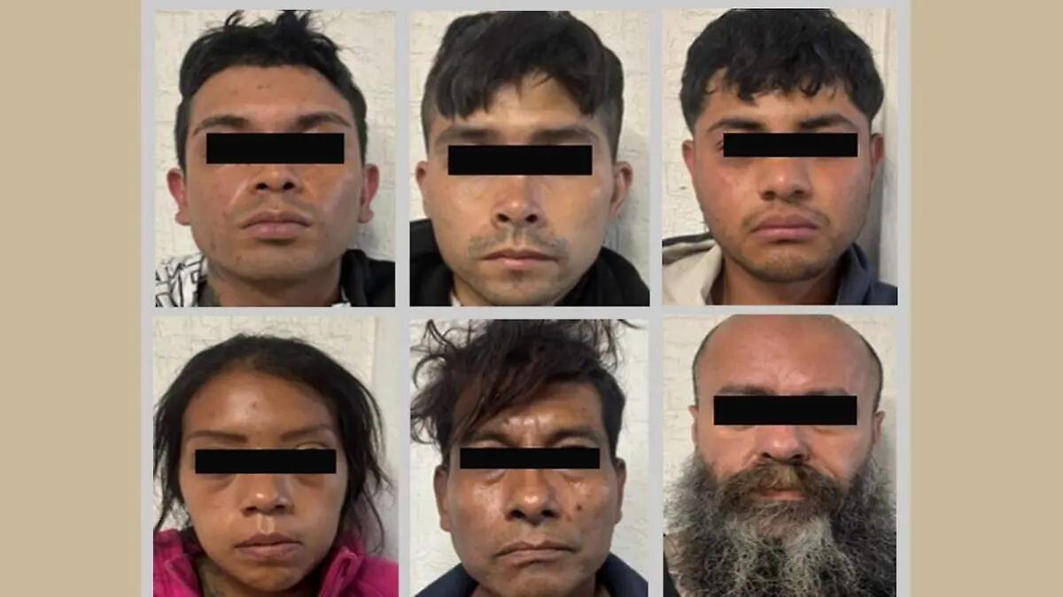Detienen a seis en Valle de Chalco por posesión de sustancias ilícitas y arma de fuego
