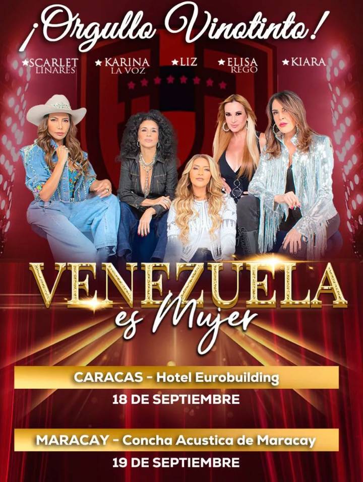 “Venezuela es Mujer” dará dos conciertos en Caracas y Maracay este 18 y 19 de septiembre