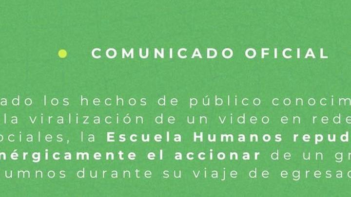 Canning: repudio de la escuela Humanos tras cantos antisemitas en viaje de egresados