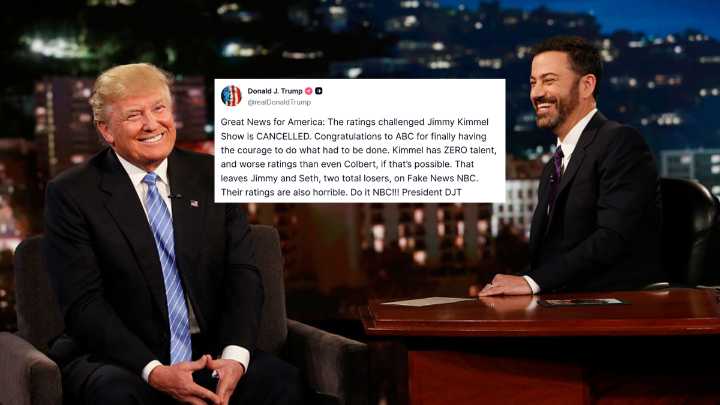 Trump gloats over Jimmy Kimmel being pulled off air amidst free speech fears