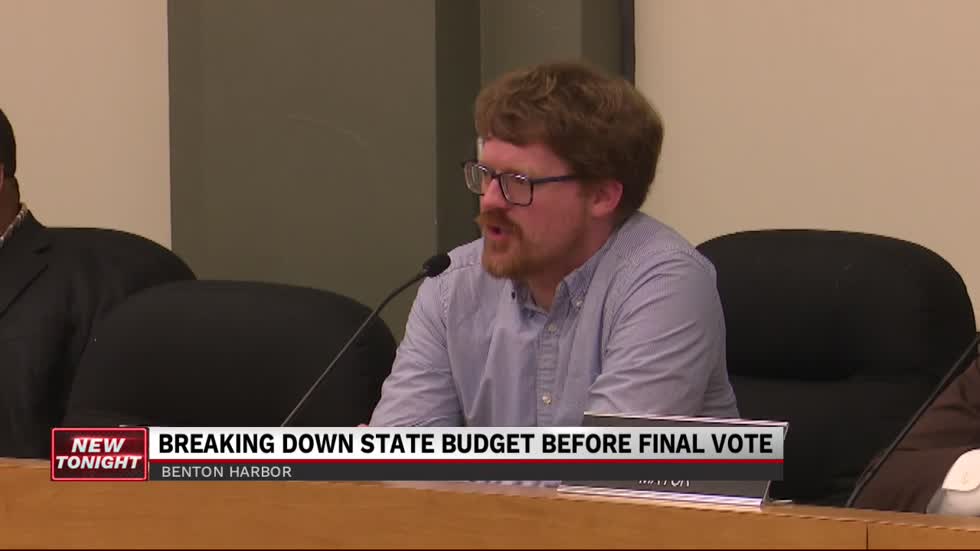 State Rep. Joey Andrews previews state budget at Benton Harbor city hall