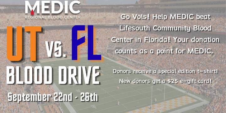 Tennessee and Florida fans at odds again in annual blood drive competition