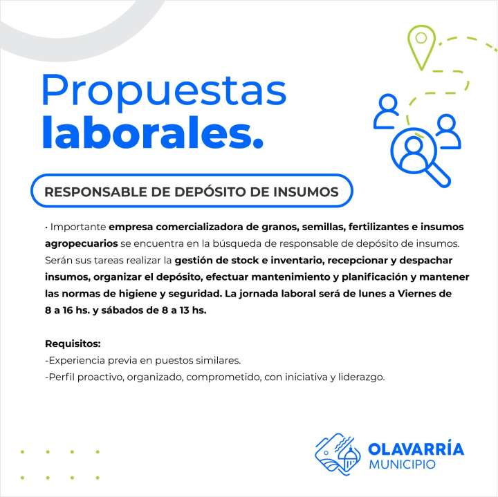 Nuevas búsquedas en el Portal Web de Empleo del Municipio de Olavarría
