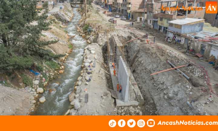 Huaraz: obra del malecón sur del río Quillcay se reiniciará la próxima semana