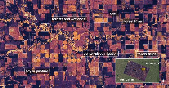 First radar images from new Earth-mapping satellite showcase Maine coast and North Dakota farmland